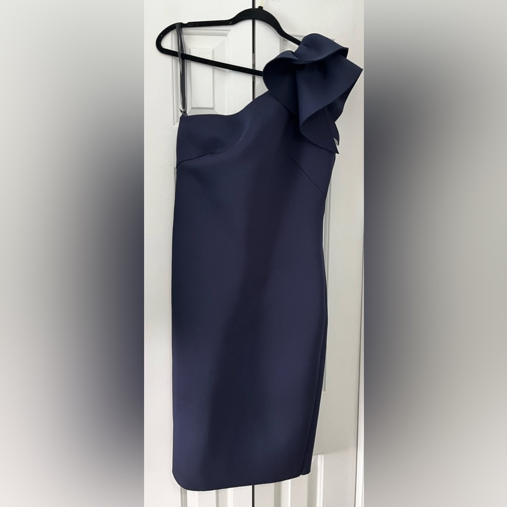 Designer one shoulder formal dress